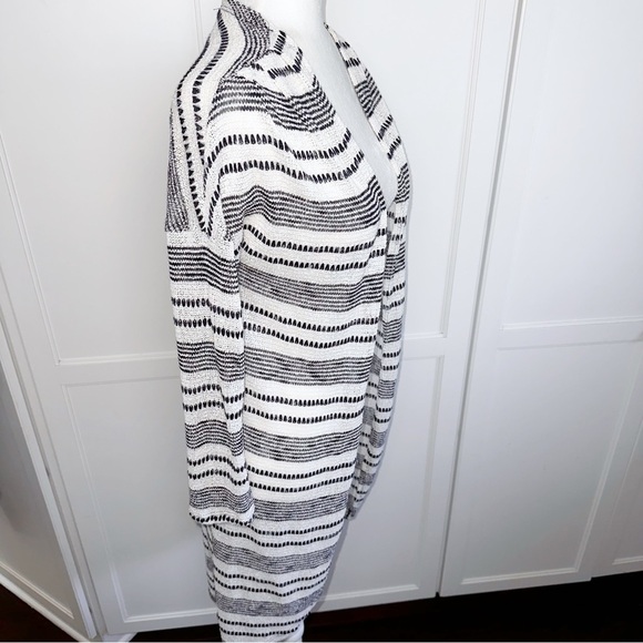 Promesa Navy Stripe Longline Duster cardigan Lightweight - Picture 5 of 11
